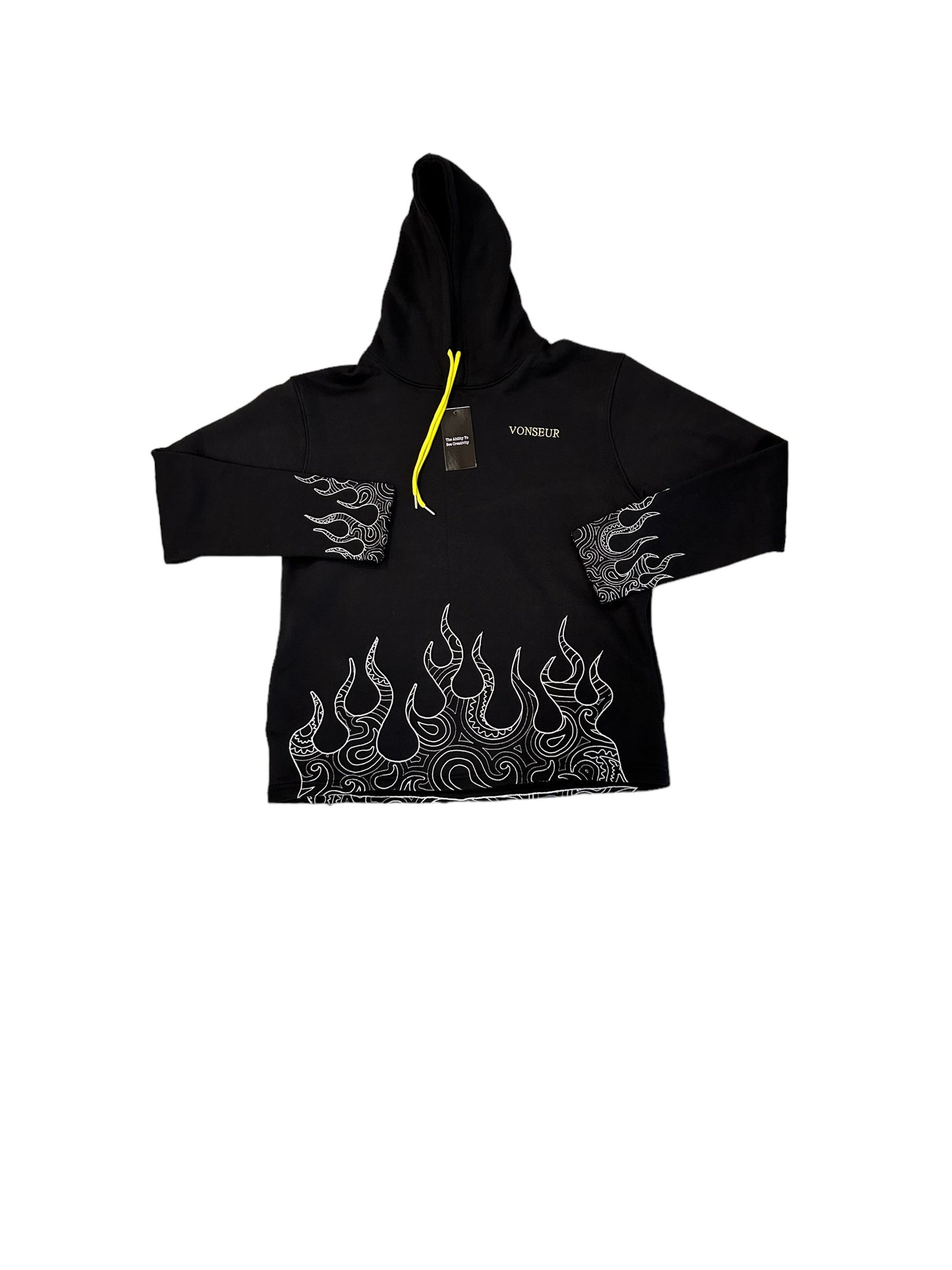 Black Paisley Flame Hoodie